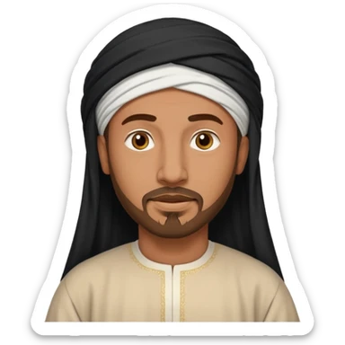 Homme arabe brun avec bouc sticker