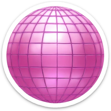 baby pink disco ball sticker