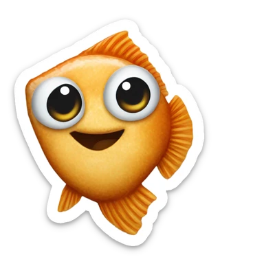 fish fry on a plate sticker