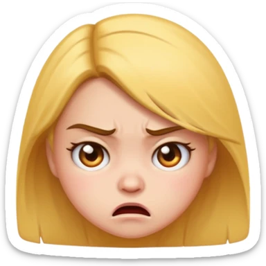 annoyed cute angry girl emoji sticker