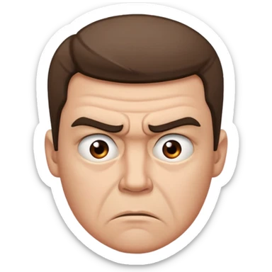 A frown (as if saying something) sticker