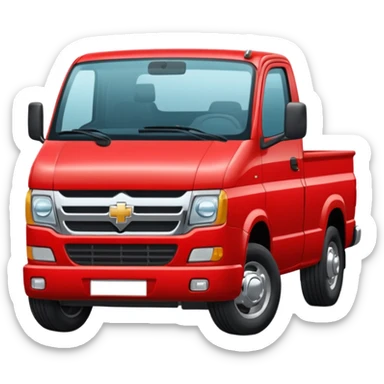 A new red truck with a "TIR" plate sticker