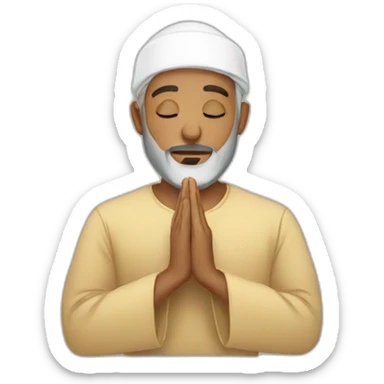muslim praying sticker