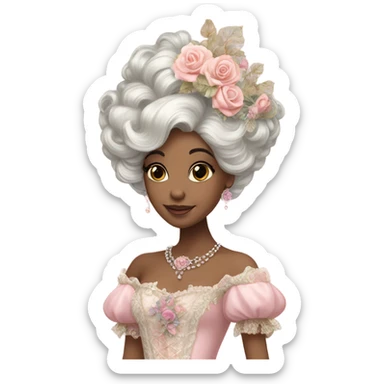 Rococo pink princess sticker