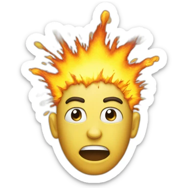 exploding head emoji sticker
