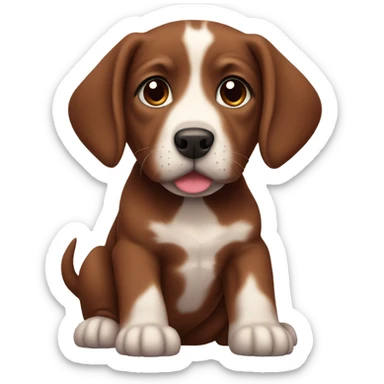Bordeaux dog puppy sticker