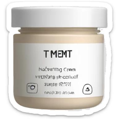 hydrating cream pot with label sticker