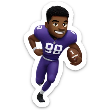 Lamar Jackson marching through snow sticker