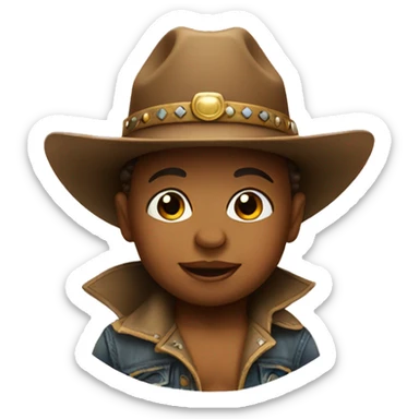 Baby with a western hat  sticker