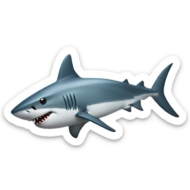 Shark with a top hat sticker