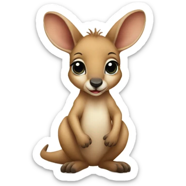 Baby kangaroo  sticker