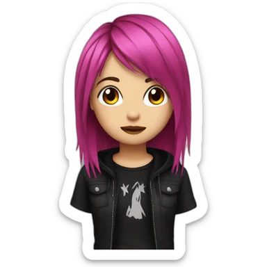 Emo girl sticker