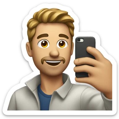  man taking a selfie sticker