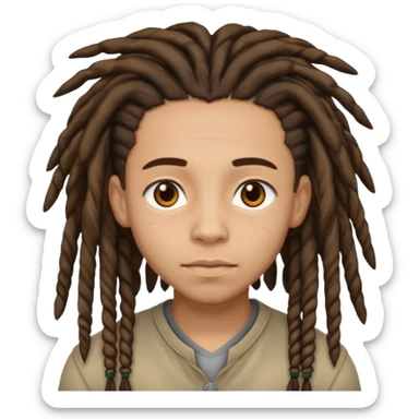 Lightskin Animoji with dreads  sticker