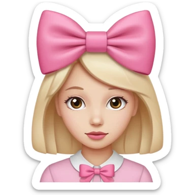 Moño Rosa femenino  sticker