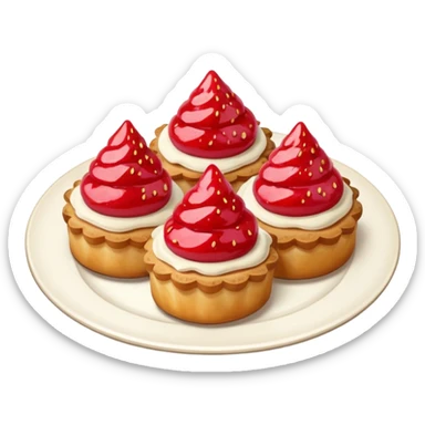 Postres de fresas y  nuez sticker