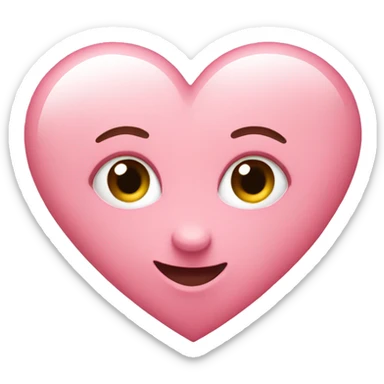 light pink heart  sticker
