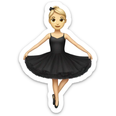 black Ballerina dress no person sticker