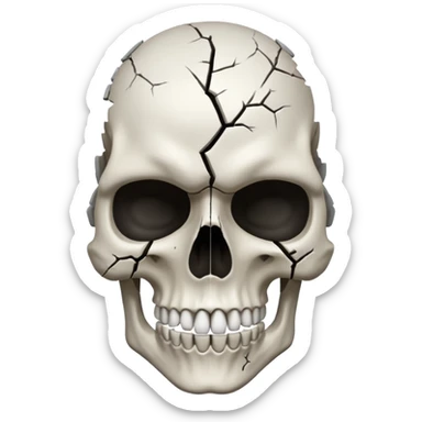 Skull face mind blown sticker