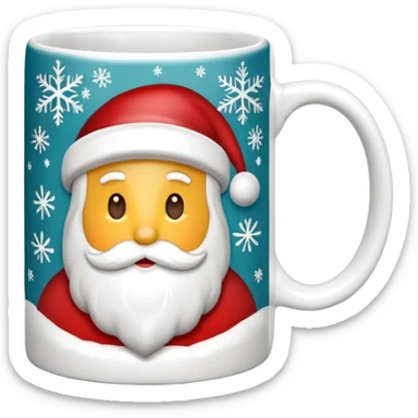 Realistic Coffee mug with ultra detailed christmas embellishment sticker