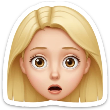 shocked clean girl sticker