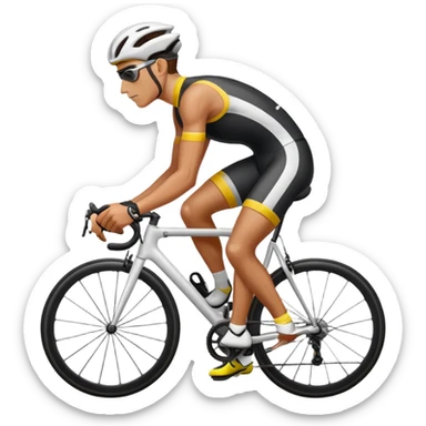 Ciclista con bici de ruta  sticker