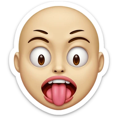 Freaky sus tongue out sticker