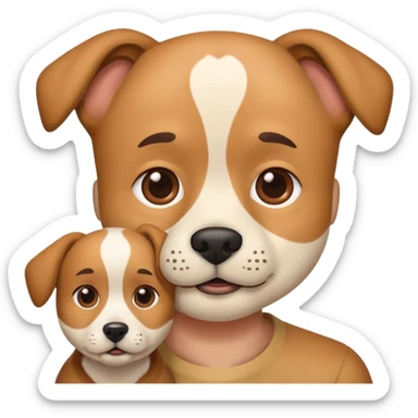 Мужчина с лицом собаки sticker