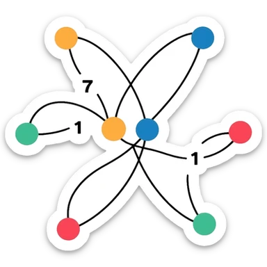 Chemical valency diagram showing electron bonds between atoms sticker