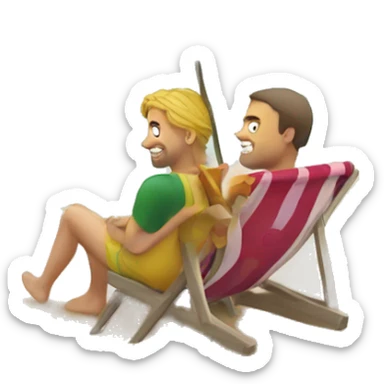 Noosa Australia winter with full sun vacation with brother on the beech  sticker