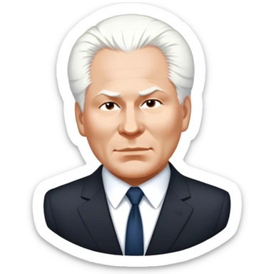 Konstantin Chernenko in a suit sticker