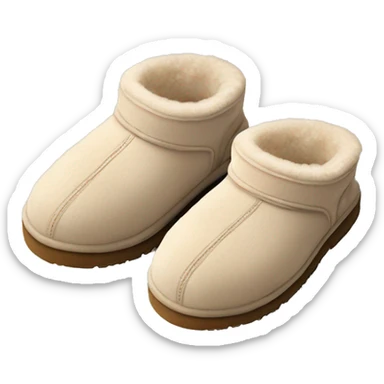 light beige aesthetic ugg slippers sticker