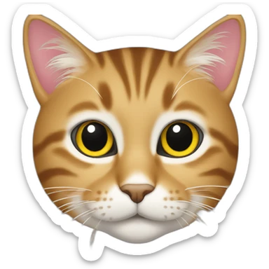 a tabby cat is programming sticker