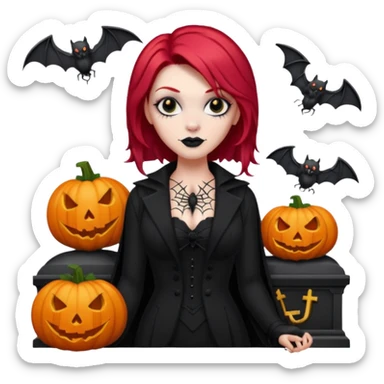 Chris motionless  🕸🦇🎃🥀⚰️🖤🪦🎶🎤👩‍🦰 sticker