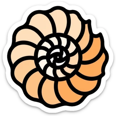 spiral seashell sticker