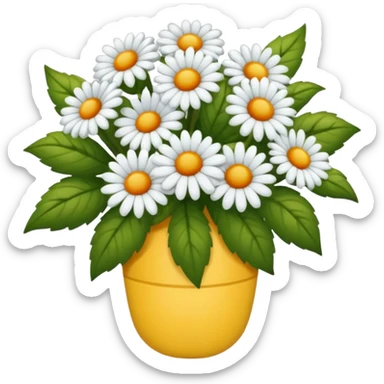 BEYAZ RENKTE BUKET SEKLİNDE sticker