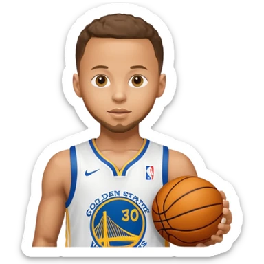 portrait of Stephen Curry in basketball player sticker