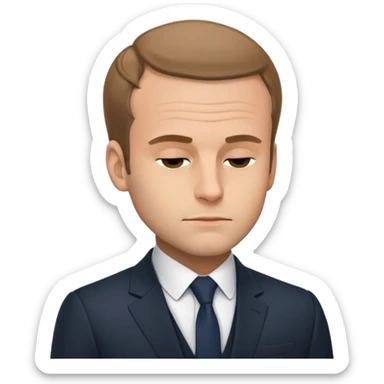 Macron entrain de dormir sticker