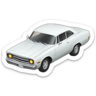 Car with boosters sticker