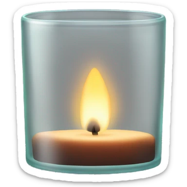 Candle in glass sticker