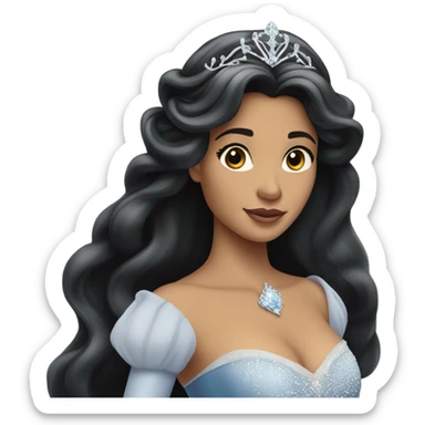 Princess Aurora with black hair sticker