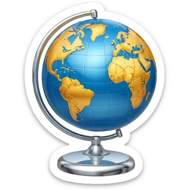 Time Zone Globe sticker