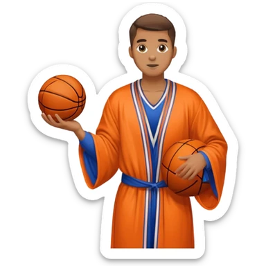 New York Knicks fan in a robe sticker