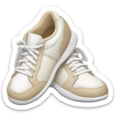white and beige tennis shoes sticker