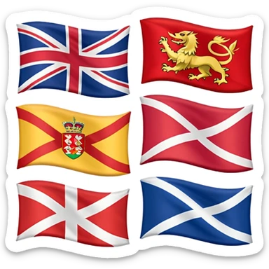Great Britain, uk, England, Scotland, wales, flags sticker