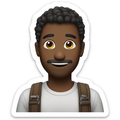 me happily reassuring someone sticker