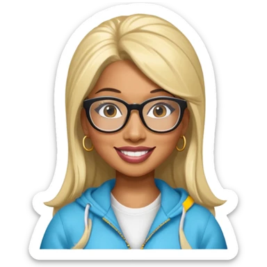 Rapper Nicki Minaj wear glasses sticker