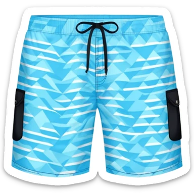 swim trunks style bermuda shorts and separate sunglasses together in one composition sticker