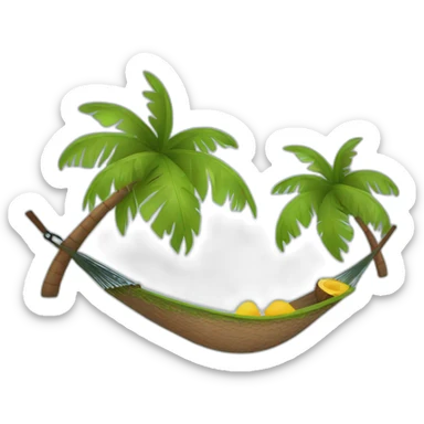 Coconut hammock sticker