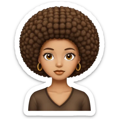 Girl with Afro hair sticker